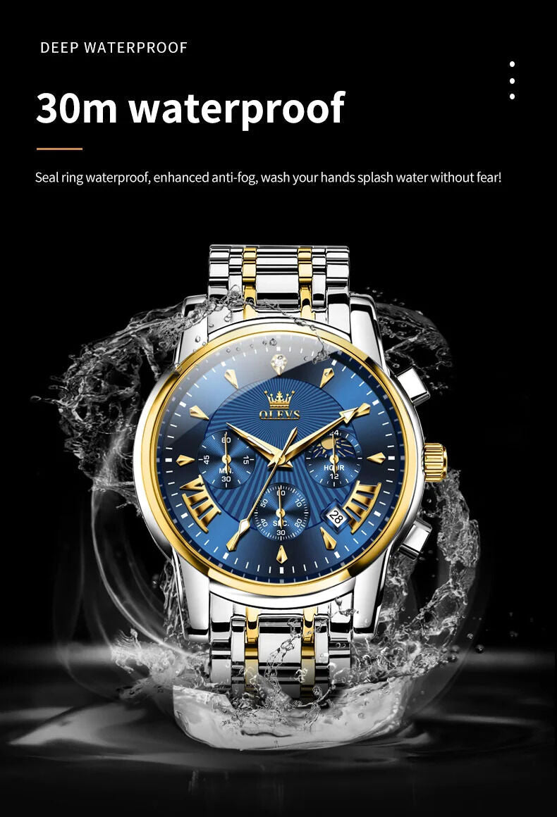 OLEVS 2892 Luxury Brand Quartz Watch for Men