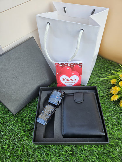 Valentines watch and wallet gents gift set.